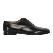 Salvatore Ferragamo Läder Snörskor Oxford Stil Black, Herr