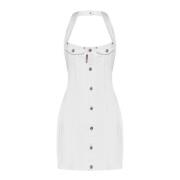 Dsquared2 Elegant Svart Klänning för Kvinnor White, Dam