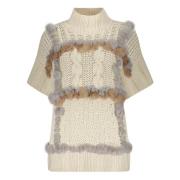 Lorena Antoniazzi Rex Päls Turtleneck Tröja Beige, Dam