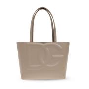 Dolce & Gabbana Liten Toteväska i Beige Läder Brown, Dam