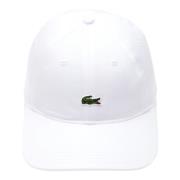 Lacoste Vit Unstructured Cap med Liten Logotyp White, Herr