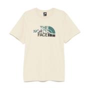 The North Face Logo Print Crew Neck T-shirt Grå Beige, Herr