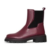 Cesare Gaspari Platform Klassiska Ankelboots - Bordeaux Red, Dam