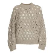 Isabel Marant Beige Overcheck Sweater Aw24 Beige, Dam