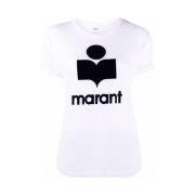 Isabel Marant Étoile Vit/Svart T-shirt med stil White, Dam