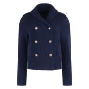 Ralph Lauren Stickad bomullsjacka Blue, Dam