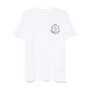 Moncler Vit Logo Patch Crew Neck T-shirt White, Herr