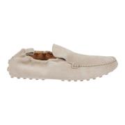 Tod's Mockasin i mocka med elastisk profil Beige, Dam