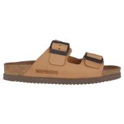 Mephisto Slide Sandal i Chestnut Brown Brown, Herr