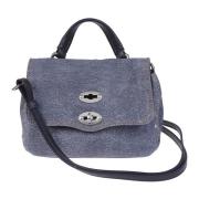 Zanellato Denim Blue Raw Twist Lock Väska Blue, Dam