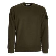 Stone Island Ikonisk Crew-Neck Sweatshirt Verde Aw24 Green, Herr