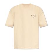 AllSaints T-shirt 'Underground' i 'oversize' stil Beige, Herr