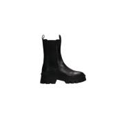 Apepazza Svarta Läder Chelsea Boots Nella Modell Black, Dam