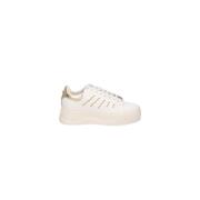 Cult Dam Läder Sneakers Vit/Guld White, Dam