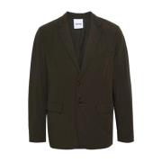 Aspesi Nylon Single Breasted Blazer Green, Herr