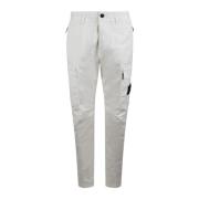 Stone Island Cargo Byxor Regular Fit Fram Dragkedja White, Herr