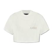 Amiri T-shirt med logotyp White, Dam