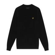 Lyle & Scott Svart Långärmad Stickat Black, Herr