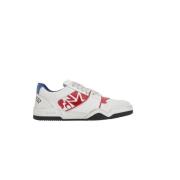 Dsquared2 Vita lågtopp vintage lädersneakers White, Herr