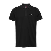 Tommy Jeans Bomull Polo Skjorta Kollektion Black, Herr