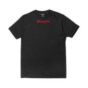 Pleasures Svart Bomull T-shirt med Brösttryck Black, Herr