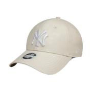 New Era Rynkad PU 9Forty New York Yankees Keps Beige, Dam