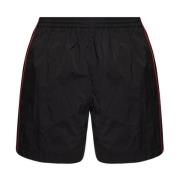 Balenciaga Svarta Nylonshorts med Logodetalj Black, Herr