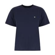 Max Mara Weekend Avslappnad Bomull T-shirt för Kvinnor Blue, Dam