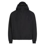 Calvin Klein Svart Vattentät Dragsko Hooded Jacka Black, Herr