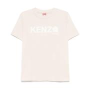 Kenzo Vita T-shirts och Polos med Logotyp Beige, Dam