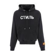 Heron Preston Ctnmb Logo Hoodie Svart Sweatshirt Black, Herr