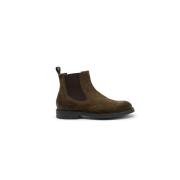 Frau Gröna Mocka Chelsea Boots Brown, Herr