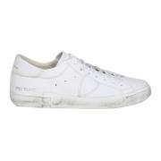 Philippe Model Silverlaminerade läderhöga sneakers White, Herr