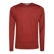 John Smedley Merinoull Rund Hals Tröja Red, Herr