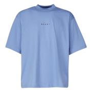 Marni Blå Logo Print T-shirts och Polos Blue, Herr