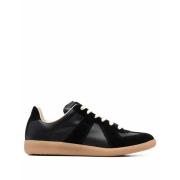 Maison Margiela Svarta Sneakers Replica Logotyp Applikation Black, Dam