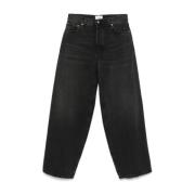 Haikure Svarta Bomullsjeans med Bältesöglor Black, Dam