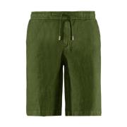 BomBoogie Sköna Passform Linne Chino Shorts Green, Herr