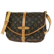 Louis Vuitton Vintage Pre-owned Canvas axelremsvskor Brown, Dam