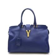 Yves Saint Laurent Vintage Pre-owned Laeder handvskor Blue, Dam