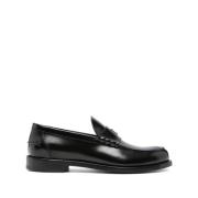 Givenchy Svart Läderloafer med 4G Plaque Black, Herr