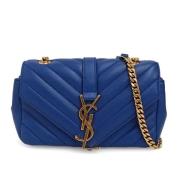 Saint Laurent Vintage Pre-owned Laeder crossbodyvskor Blue, Dam