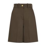 Patou Bruna Shorts med Gröna Detaljer Brown, Dam