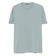 Corneliani Stretch Bomull Logo T-shirt Blue, Herr