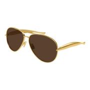 Bottega Veneta Bv1305S 007 Sunglasses Yellow, Unisex