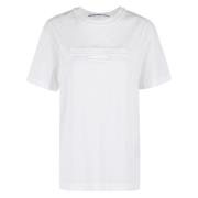 Alexander Wang Logotyp Tryck T-shirt för Män White, Dam