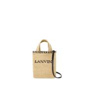 Lanvin Korg Shopper Väska med Handtag Beige, Dam