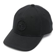 Stone Island Barn Svarta Hattar med Kompass Logo Black, Herr