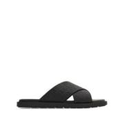 Salvatore Ferragamo Monogram Slides för stiliga fötter Black, Herr