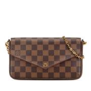 Louis Vuitton Vintage Pre-owned Canvas crossbodyvskor Brown, Dam